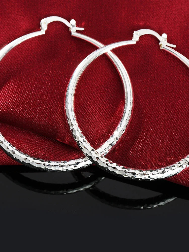 Loretta | Sterling Silver Circle Hoop Earrings
