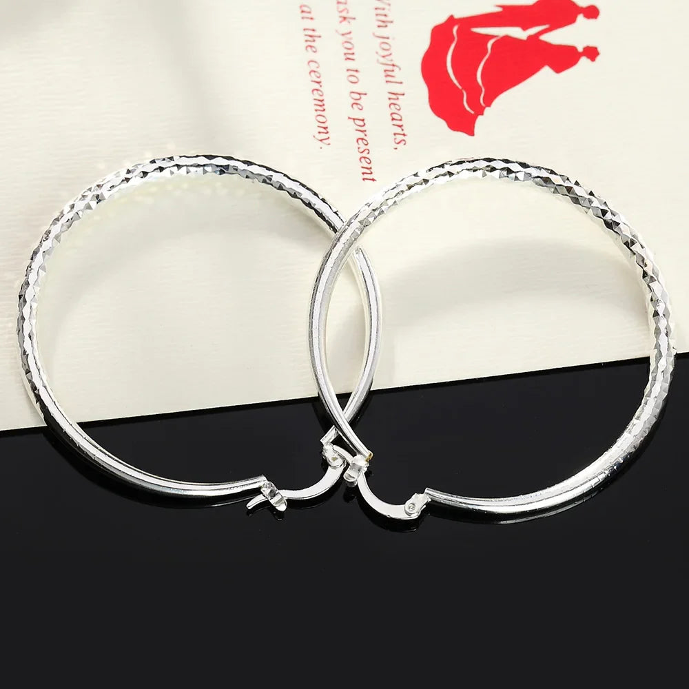 Loretta | Sterling Silver Circle Hoop Earrings