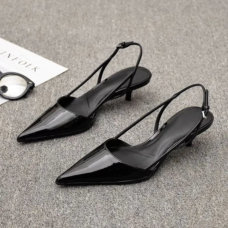 Beryl | Slingback Low Heels Pointed Toe