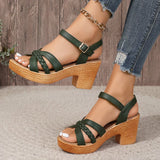 Madison | Braided Block-Heel Comfort Sandals