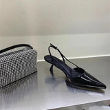 Beryl | Slingback Low Heels Pointed Toe