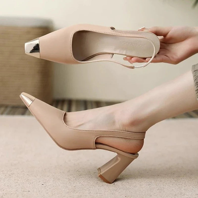 Hester | Pointed Toe Slingback Heels