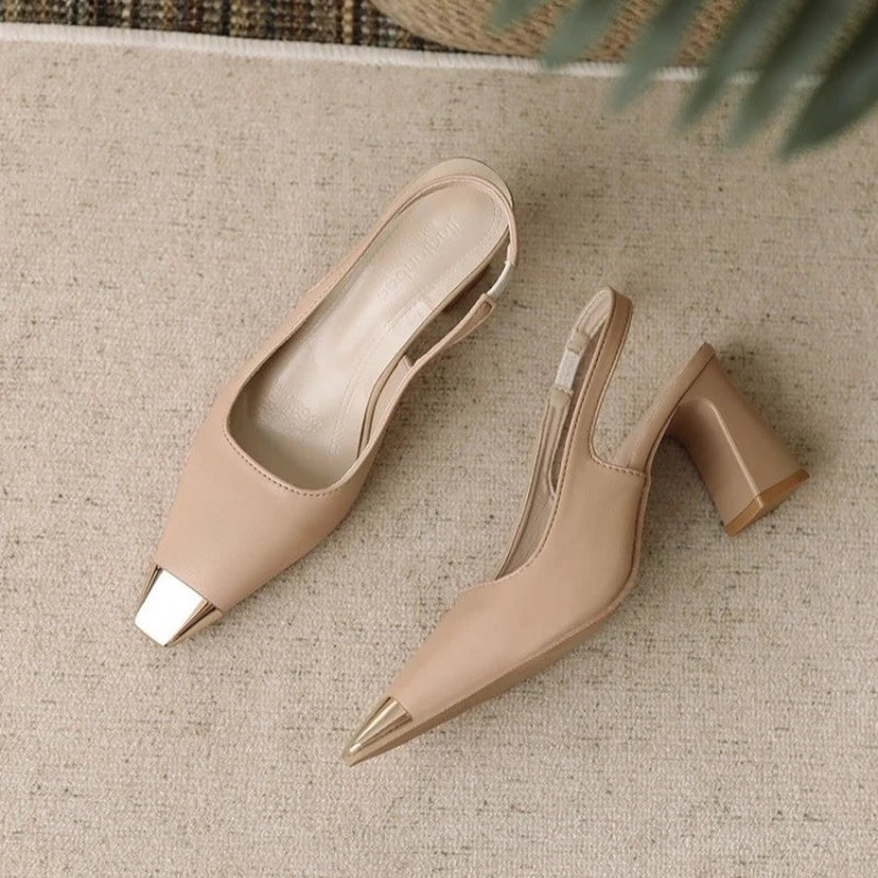 Hester | Pointed Toe Slingback Heels