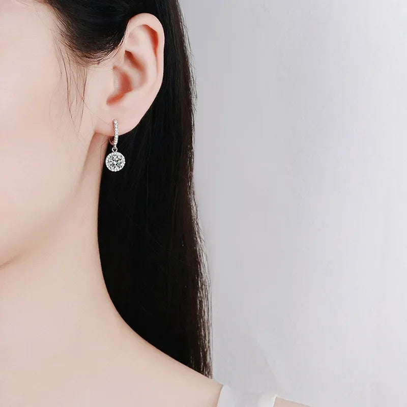 Gaia | 1ct Moissanite Sterling Silver Earrings