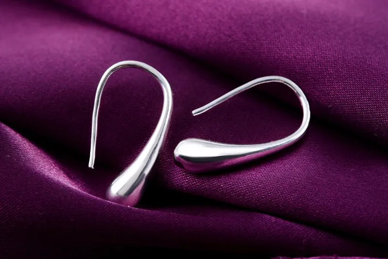 Adaeze | Sterling Silver Water Drop Hoops