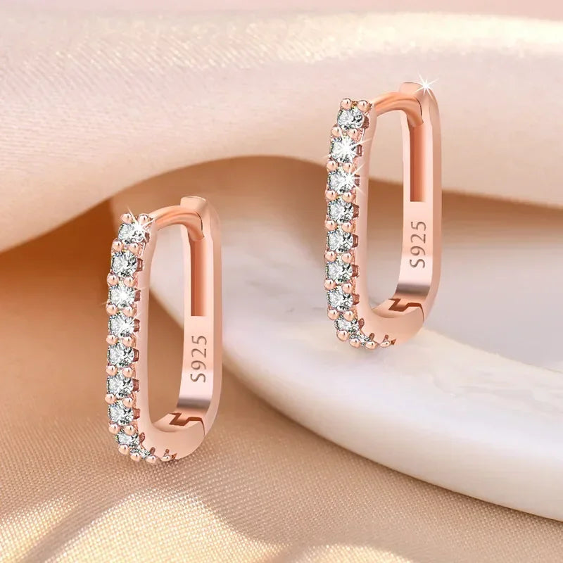Toni | Polished Zircon Hoop Earrings