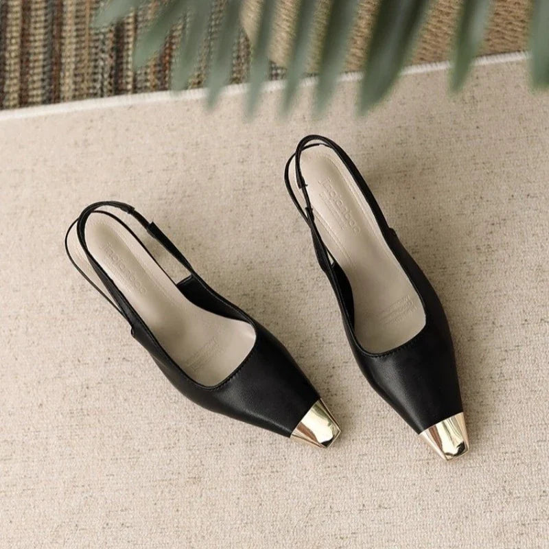 Hester | Pointed Toe Slingback Heels