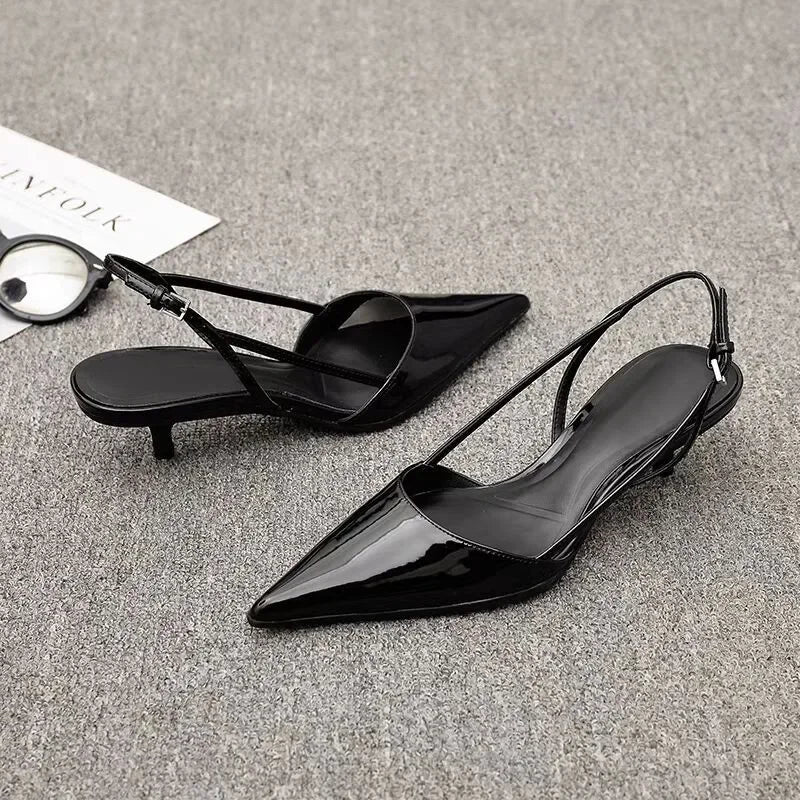 Beryl | Slingback Low Heels Pointed Toe
