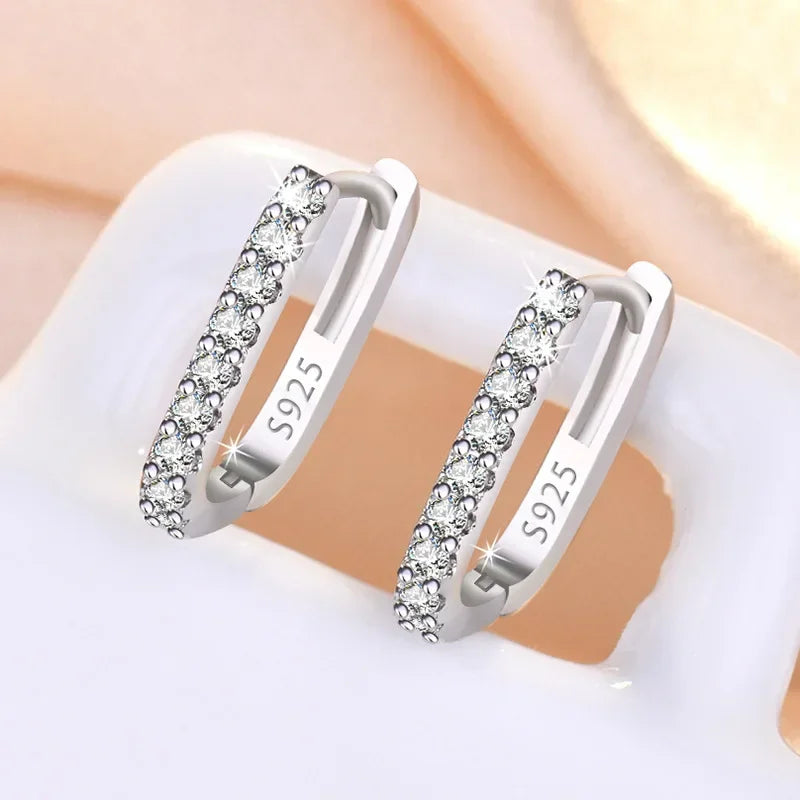 Toni | Polished Zircon Hoop Earrings