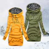 Vivienne | Heartbeat Turtleneck Hoodie Dress