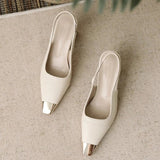 Hester | Pointed Toe Slingback Heels