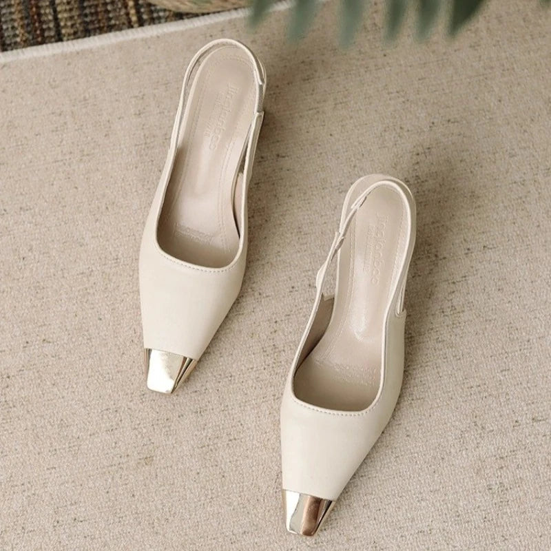 Hester | Pointed Toe Slingback Heels