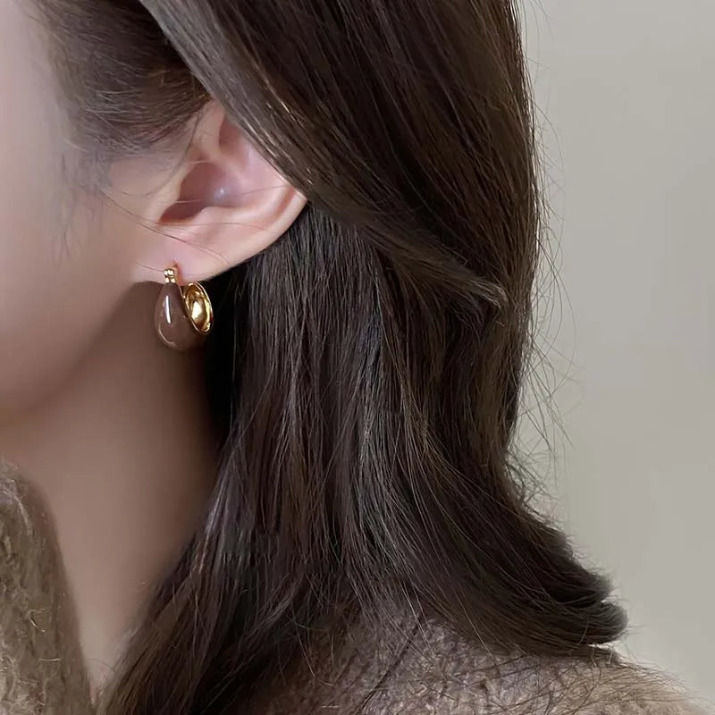 Imani | Vintage U-Shaped Hoop Earrings