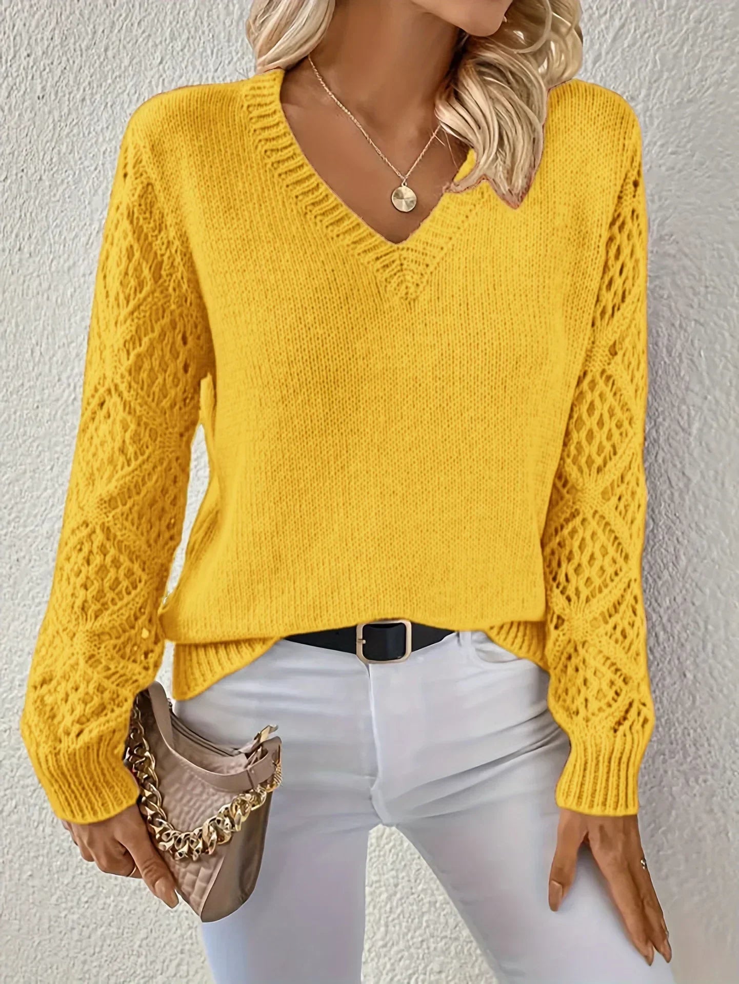 Margot | Cosy V-Neck Knit Pullover