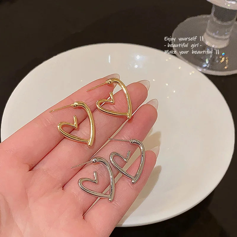 Jessica | Heart Earrings, Rose Gold Vermeil