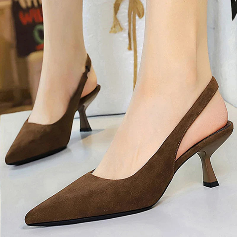 Alondra | Pointed Toe Slingback Heels