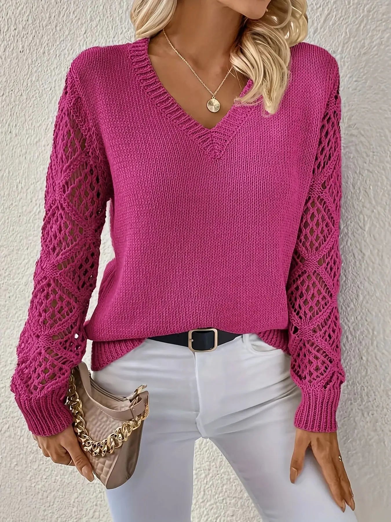 Margot | Cosy V-Neck Knit Pullover