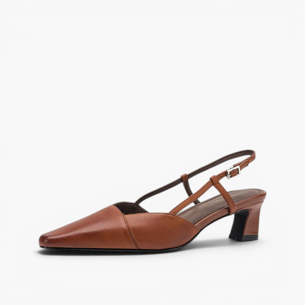 Almeta | Leather Slingback Heels