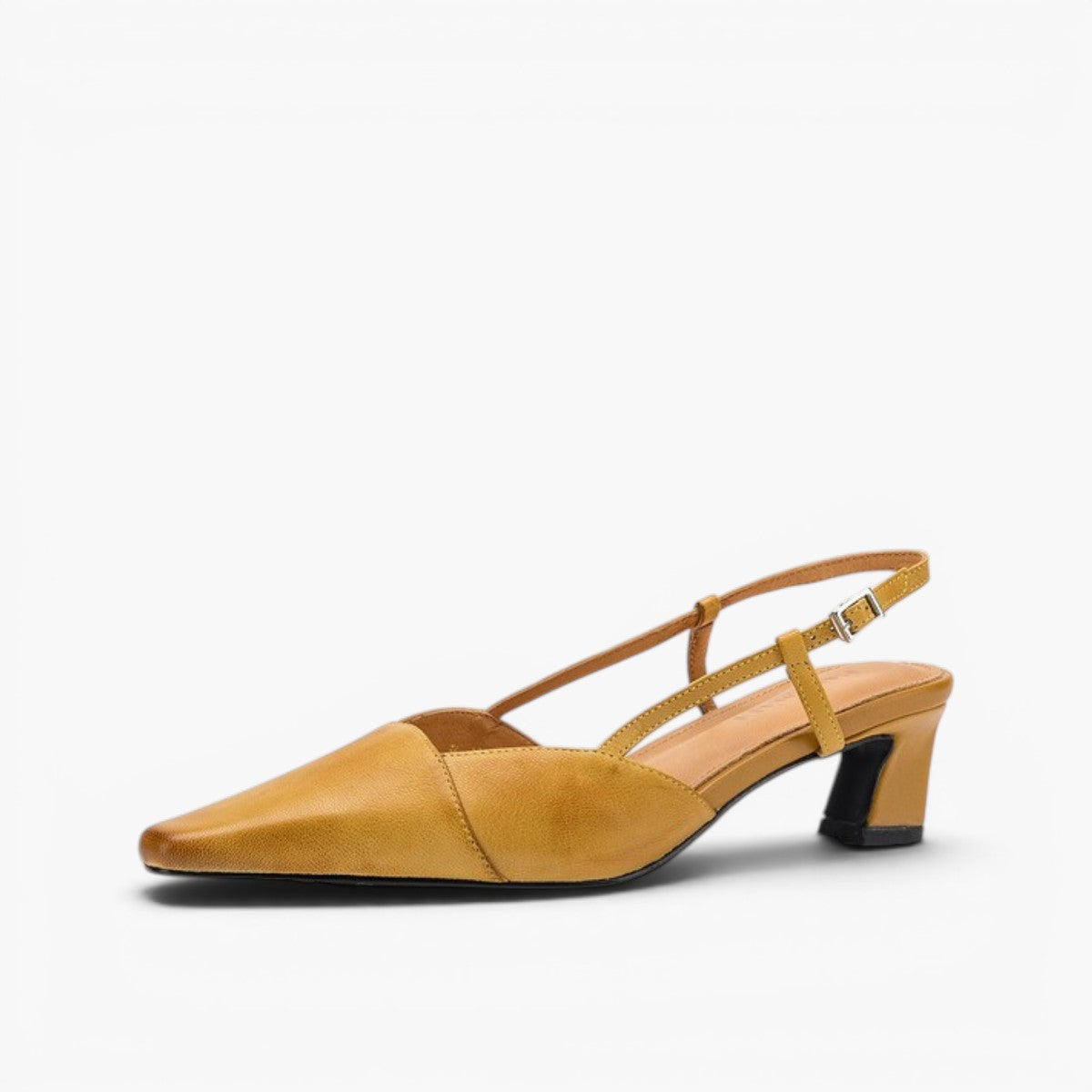 Almeta | Leather Slingback Heels