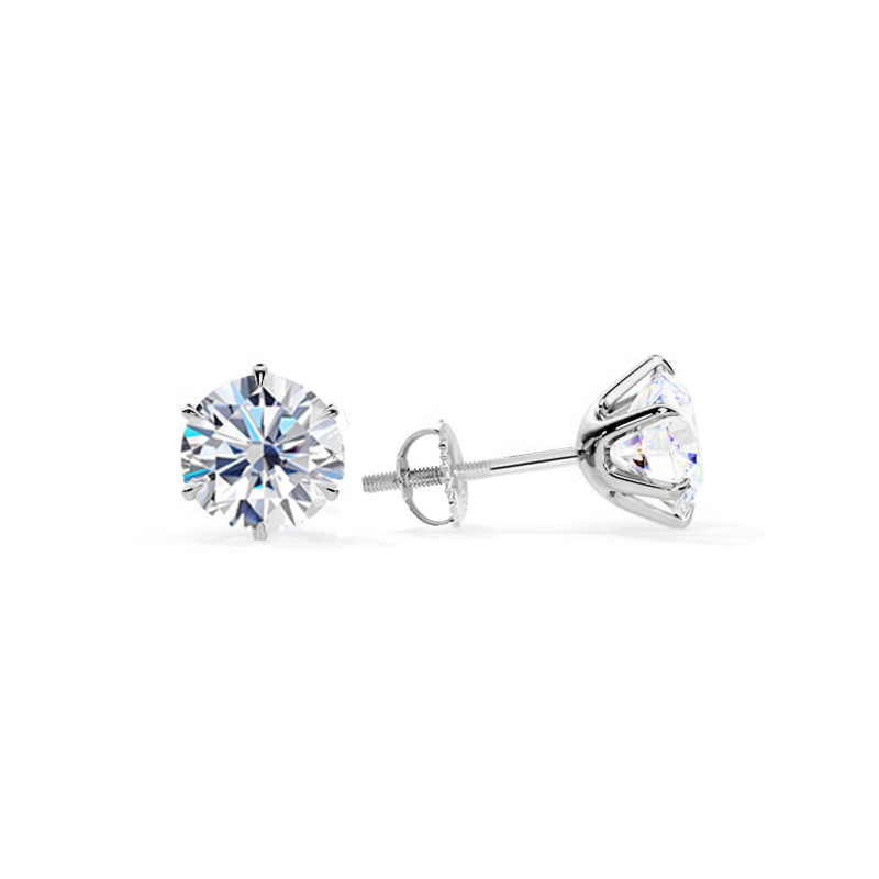 Mackenzie | Polished White Gold Drop Earrings