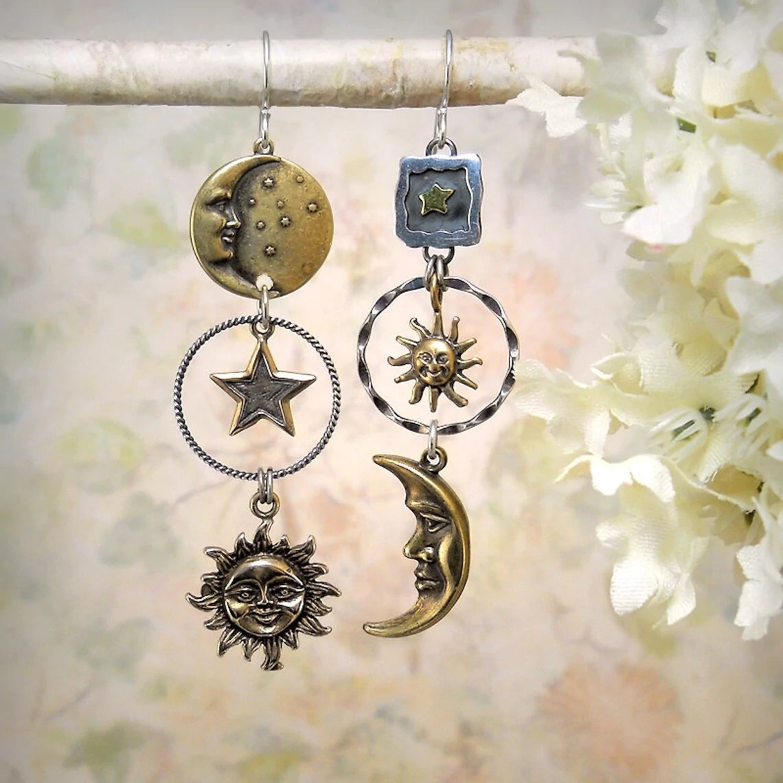 Xeris | Celestial Drop Pendant Earrings