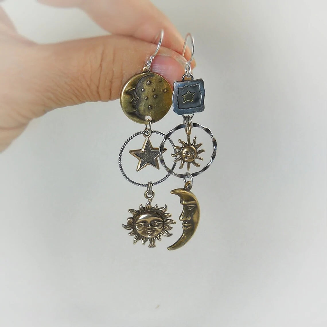 Xeris | Celestial Drop Pendant Earrings