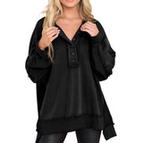Leilani | Oversized Quarter-Button Sweatshirt