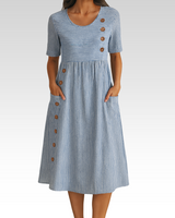 Blanche | Flattering Striped Midi Dress