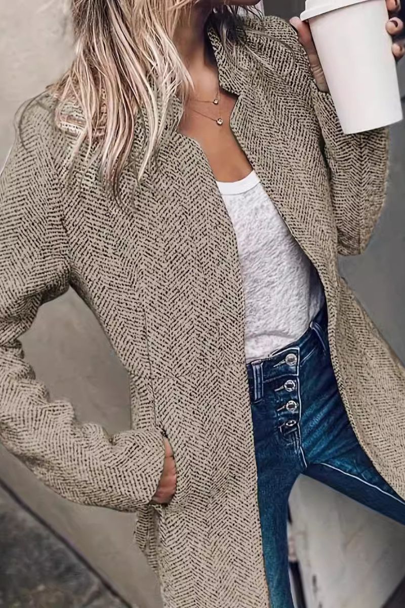Céleste | Open-Front Polished Blazer
