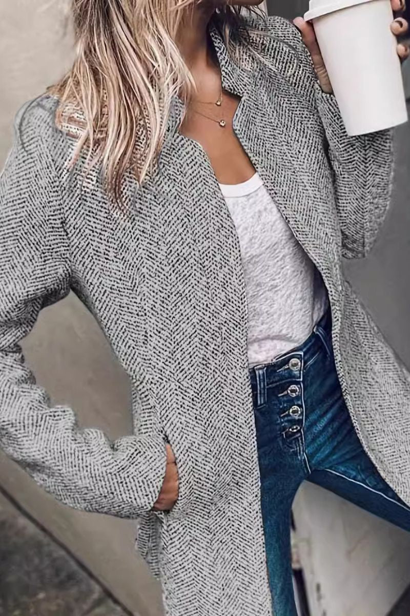 Céleste | Open-Front Polished Blazer
