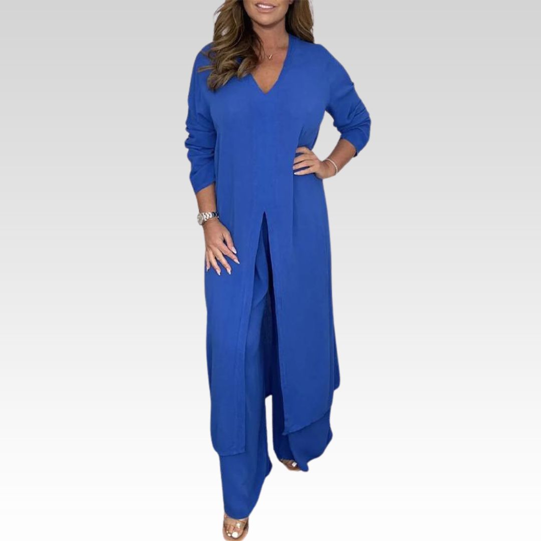 Guadalupe | Casual V-Neck Two-Piece Set