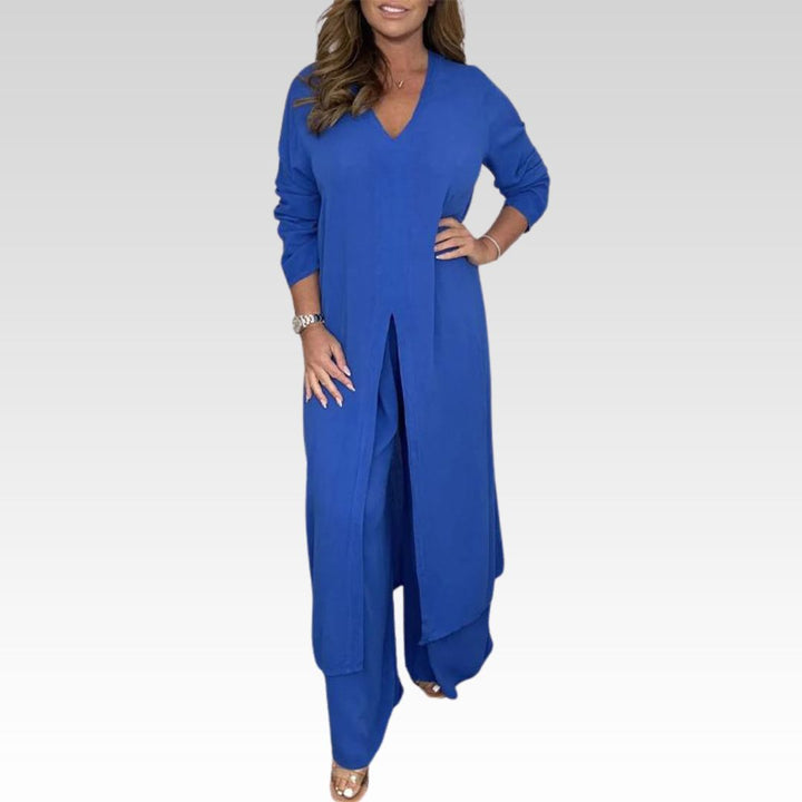 Guadalupe | Casual V-Neck Two-Piece Set