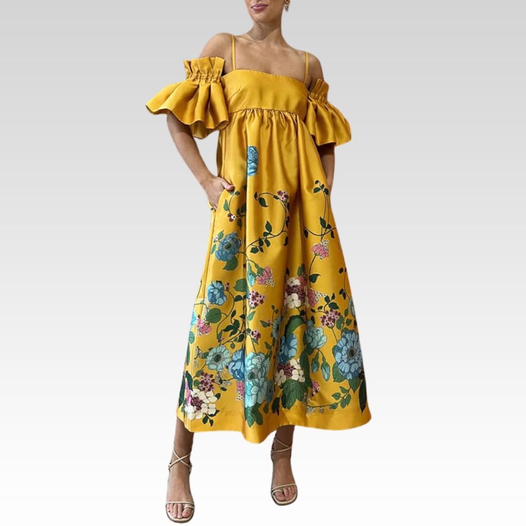 Virginia | Elegant Dress with Unique Sleeves & Pockets