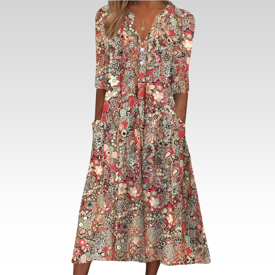Verna | Tummy-Flattering Elegant Summer Dress