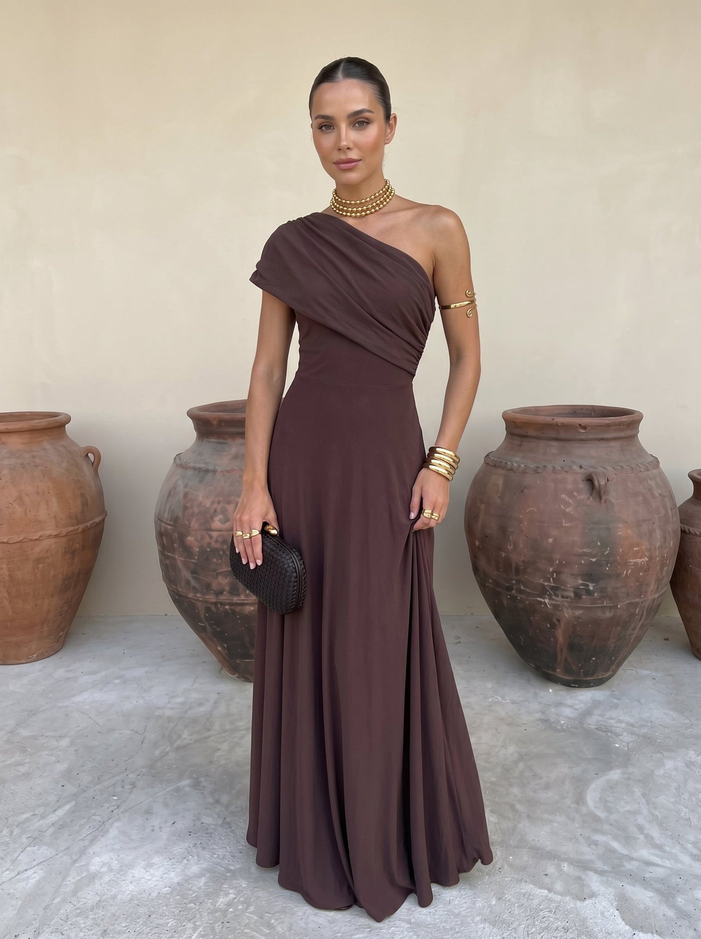 Zuriel | Linen-Silk Midi Dress