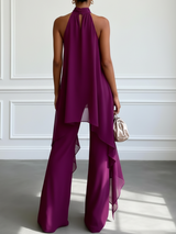 Tommie | Purple Halter Two-Piece Set