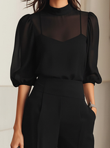 Ronica | Sheer Chiffon Three-Piece Set