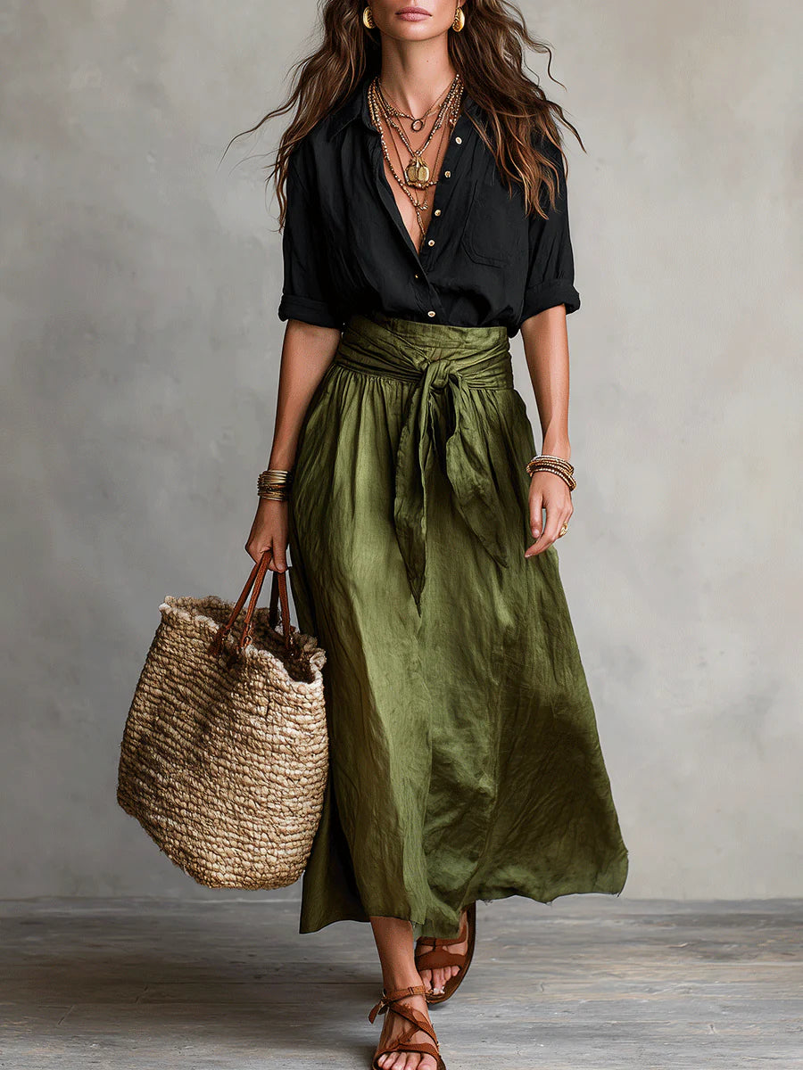 Juliana | Tie-Waist Midi Set