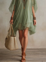 Sheree | Tiered Boho Mini Dress