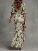 Josslyn | Floral Wrap Midi Dress