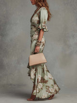 Josslyn | Floral Wrap Midi Dress
