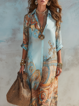 Vergie | Maxi Dress Floral Button-Down