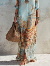 Vergie | Maxi Dress Floral Button-Down