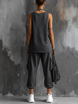 Jewel | Sleeveless Vest & Jogger Cargo Set