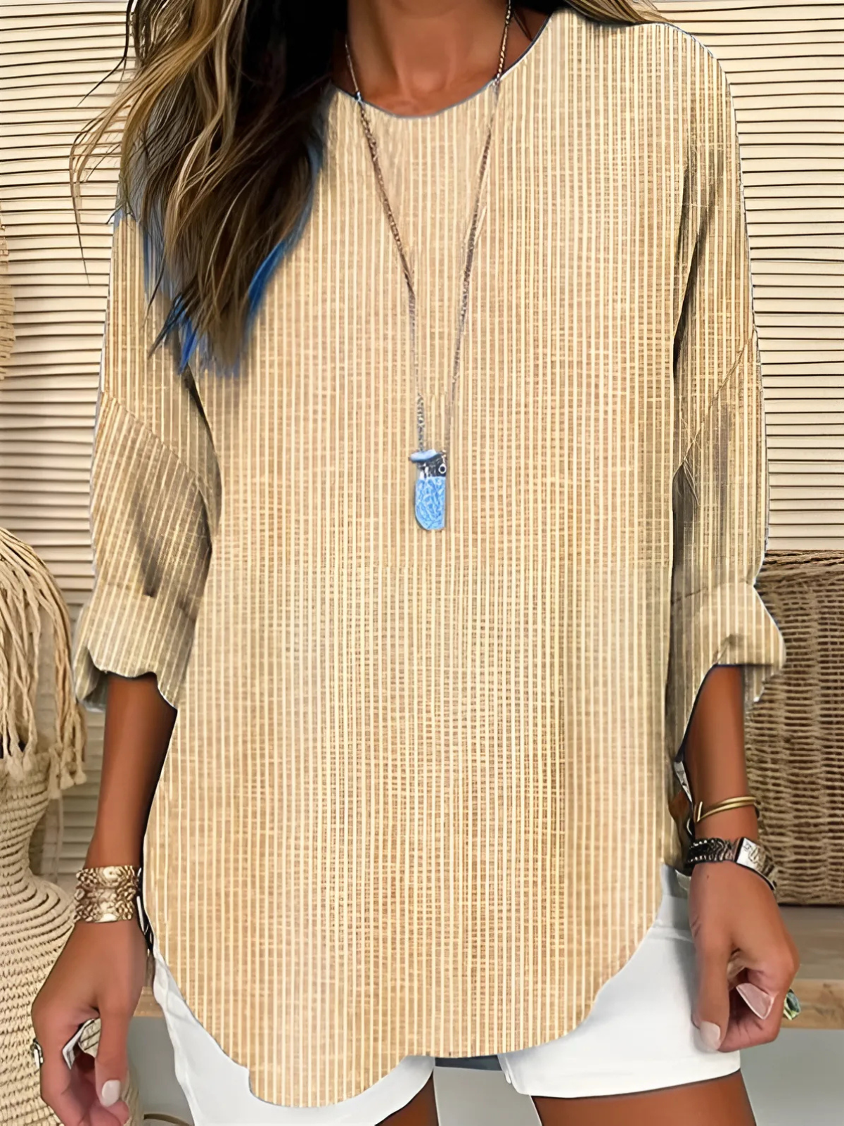 Pira | Striped Long-Sleeve Blouse