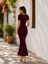 Montana | Floral Square Neck Mermaid Maxi Dress