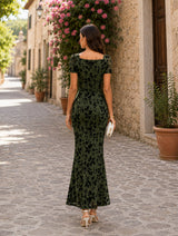Montana | Floral Square Neck Mermaid Maxi Dress
