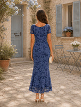 Montana | Floral Square Neck Mermaid Maxi Dress