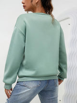 Céleste | Minimalist Heart Embroidery Sweatshirt