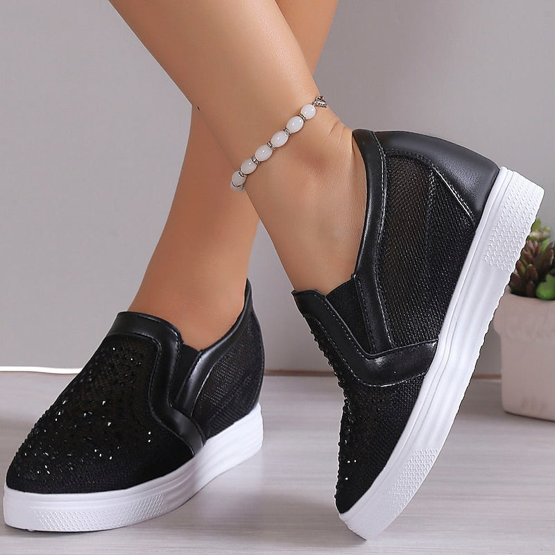 Celeste | Crystal Embellished Sparkle Sneakers